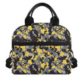 Yellow Black And Grey Digital Camo Print Insulated Lunch Bag