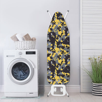 Yellow Black And Grey Digital Camo Print Ironing Board Cover
