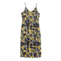 Yellow Black And Grey Digital Camo Print Jersey Midi Cami Dress
