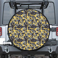 Yellow Black And Grey Digital Camo Print Leather Spare Tire Cover