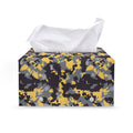 Yellow Black And Grey Digital Camo Print Leather Tissue Box Cover