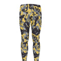 Yellow Black And Grey Digital Camo Print Men's Leggings