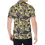 Yellow Black And Grey Digital Camo Print Men's Shirt