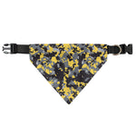 Yellow Black And Grey Digital Camo Print Over The Collar Dog Bandana