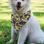Yellow Black And Grey Digital Camo Print Over The Collar Dog Bandana