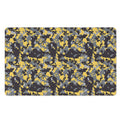 Yellow Black And Grey Digital Camo Print Polyester Doormat