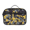 Yellow Black And Grey Digital Camo Print Portable Lunch Bag