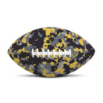 Yellow Black And Grey Digital Camo Print Rugby Ball