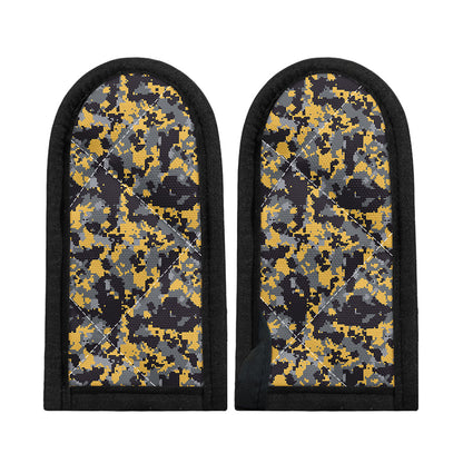 Yellow Black And Grey Digital Camo Print Skillet Handle Cover