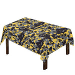 Yellow Black And Grey Digital Camo Print Tablecloth