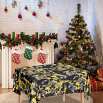 Yellow Black And Grey Digital Camo Print Tablecloth