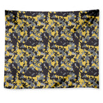 Yellow Black And Grey Digital Camo Print Tapestry