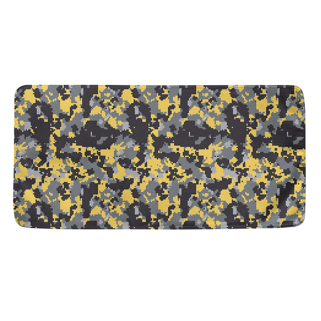 Yellow Black And Grey Digital Camo Print Towel