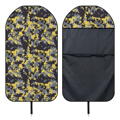 Yellow Black And Grey Digital Camo Print Waterproof Car Seat Cover