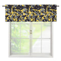 Yellow Black And Grey Digital Camo Print Window Valance