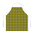 Yellow Black And Navy Plaid Print Adjustable Apron