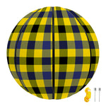 Yellow Black And Navy Plaid Print Basketball