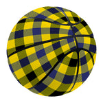 Yellow Black And Navy Plaid Print Basketball