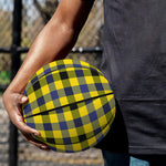 Yellow Black And Navy Plaid Print Basketball
