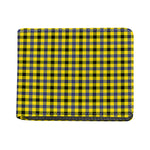 Yellow Black And Navy Plaid Print Bifold Wallet