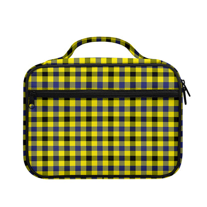 Yellow Black And Navy Plaid Print Briefcase Bible Bag