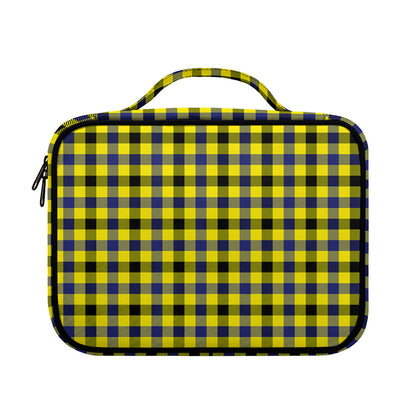 Yellow Black And Navy Plaid Print Briefcase Bible Bag