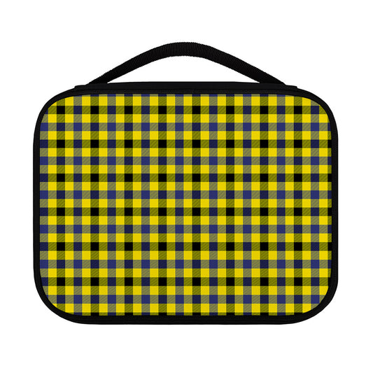 Yellow Black And Navy Plaid Print Classic Bible Case