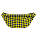 Yellow Black And Navy Plaid Print Fanny Pack