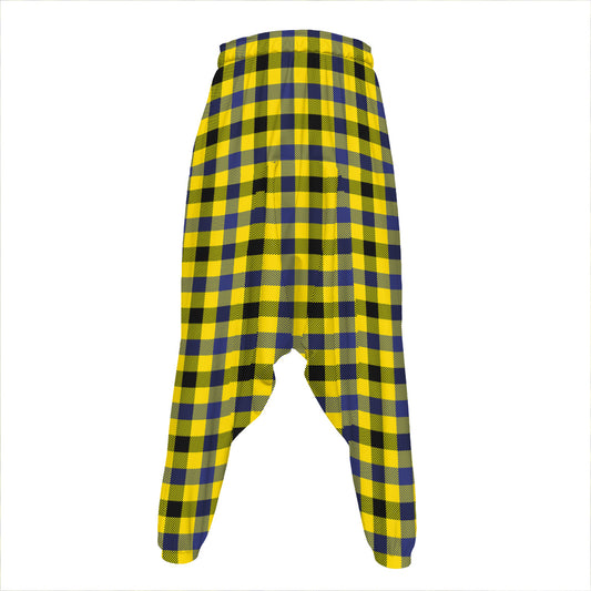 Yellow Black And Navy Plaid Print Hammer Pants
