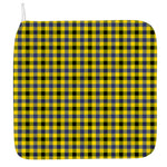 Yellow Black And Navy Plaid Print Hand Towel