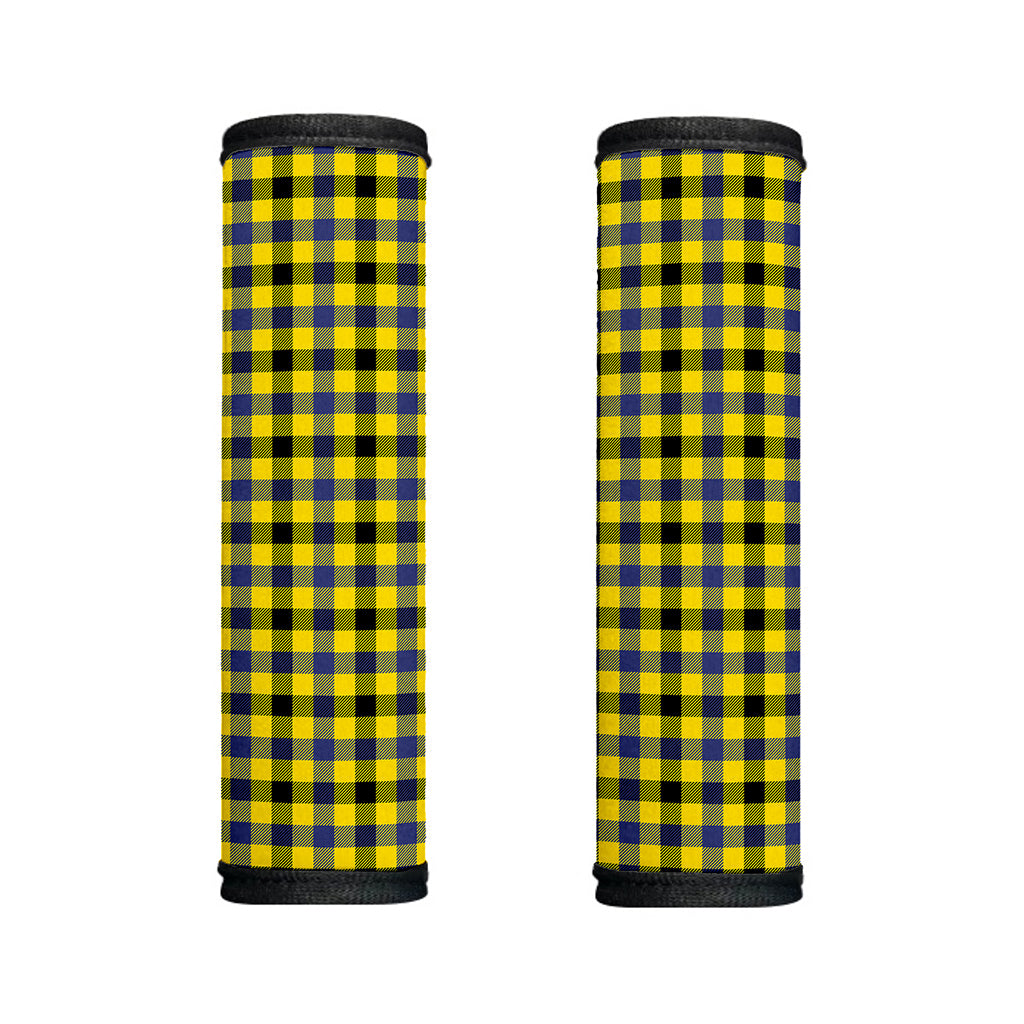 Yellow Black And Navy Plaid Print Handle Covers