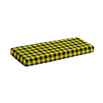 Yellow Black And Navy Plaid Print Piano Keyboard Cover