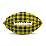 Yellow Black And Navy Plaid Print Rugby Ball