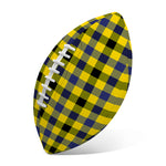 Yellow Black And Navy Plaid Print Rugby Ball