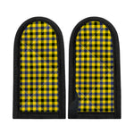 Yellow Black And Navy Plaid Print Skillet Handle Cover