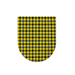 Yellow Black And Navy Plaid Print Toilet Lid Cover