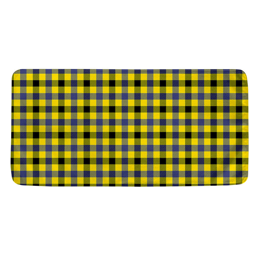 Yellow Black And Navy Plaid Print Towel