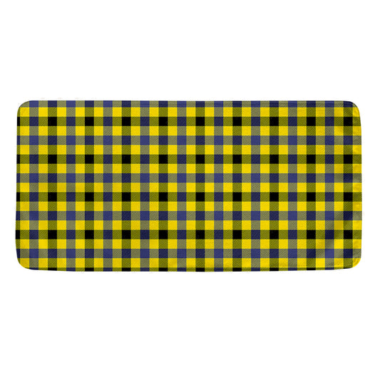 Yellow Black And Navy Plaid Print Towel