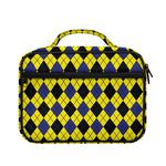 Yellow Blue And Black Argyle Print Briefcase Bible Bag