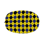 Yellow Blue And Black Argyle Print Car Side Mirror Covers