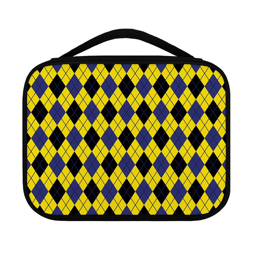 Yellow Blue And Black Argyle Print Classic Bible Case