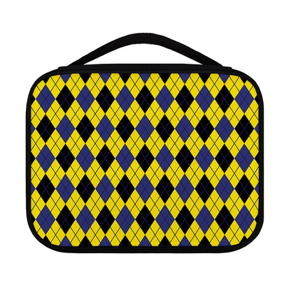 Yellow Blue And Black Argyle Print Classic Bible Case