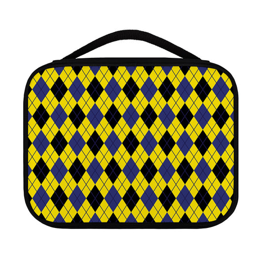Yellow Blue And Black Argyle Print Classic Bible Case
