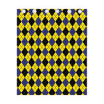 Yellow Blue And Black Argyle Print Curtain