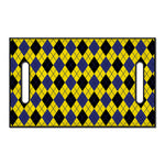 Yellow Blue And Black Argyle Print Golf Cart Seat Cover