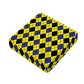 Yellow Blue And Black Argyle Print Outdoor Seat Cushion Cover