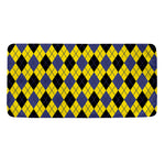Yellow Blue And Black Argyle Print Towel