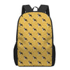 Yellow Boston Terrier Pattern Print 17 Inch Backpack