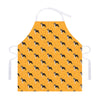 Yellow Boston Terrier Pattern Print Adjustable Apron