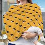 Yellow Boston Terrier Pattern Print Baby Seat Cover